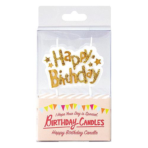 カメヤマ　バースデーケーキ用キャンドル　ゴールド ハンズ