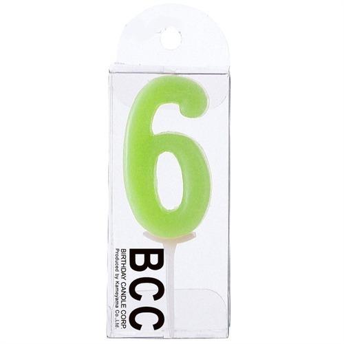 カメヤマ　ナンバーキャンドルパステル　6番 ハンズ