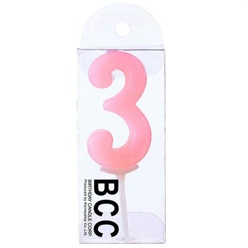 カメヤマ　ナンバーキャンドルパステル　3番 ハンズ