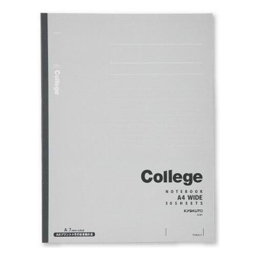 日本ノート　カレッジ（College）　A4ワイドカレッジノート　CLW1　グレー ハンズ