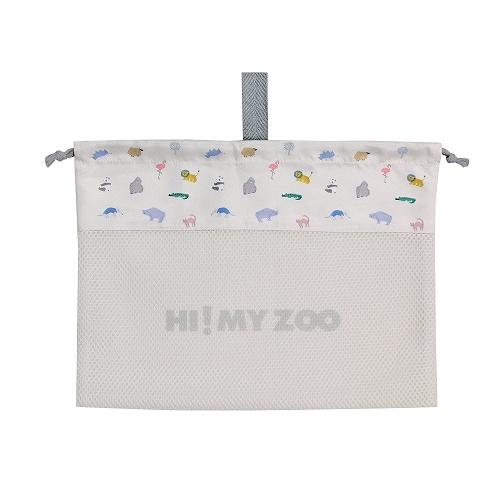 クツワ　ハイマイズー（HI！MY　ZOO）　メッシュ巾着袋　L　HZ015A　カラー ハンズ