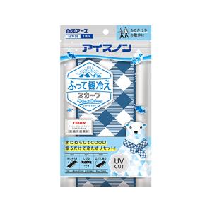 アイスノン　ふって極冷えスカーフ　ネイビーチェック ハンズ｜hands-net