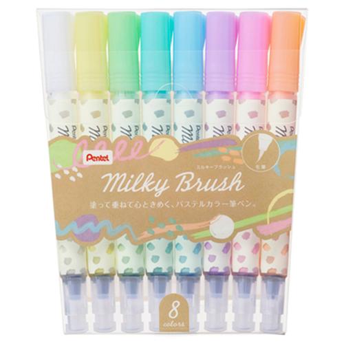ぺんてる（Pentel）　ミルキーブラッシュ　GFH−P8ST　8色セット ハンズ