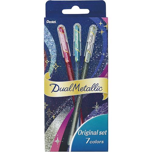 ぺんてる（Pentel）　デュアルメタリック　1.0mm　K110-D7STA　オリジナル7色セット...