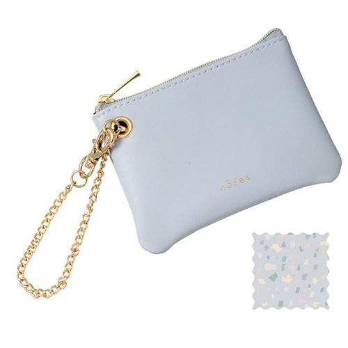 ノフェス（nofes）　リール付キー＆パスポーチ　NSK1218　ストーンブルー ハンズ