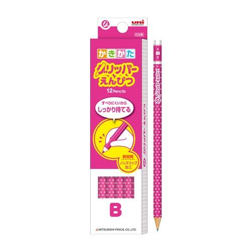 三菱鉛筆　グリッパーえんぴつ　K6905B　B　ピンク ハンズ