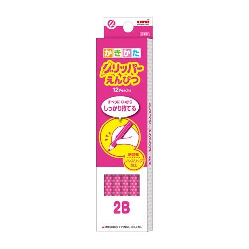 三菱鉛筆　グリッパーえんぴつ　K69052B　2B　ピンク ハンズ