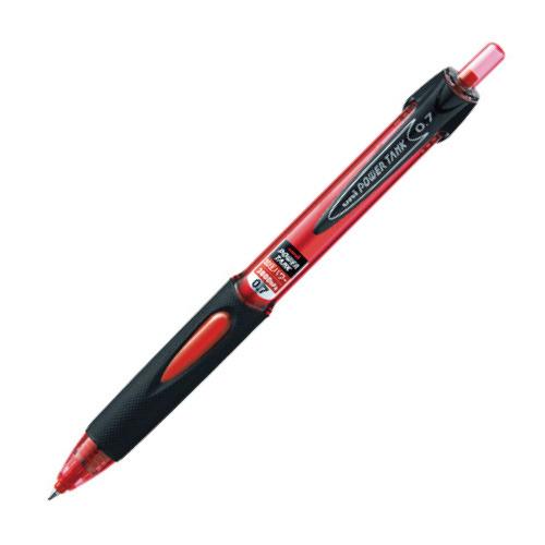 三菱鉛筆　パワータンク　スタンダードノック式　0.7mm　SN-200PT-07　赤 ハンズ