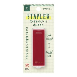 ミドリ（MIDORI）　XS　コンパクトホッチキス　えんじ　35524 ハンズ｜hands-net