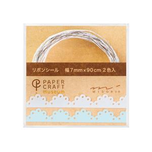 ミドリ（MIDORI）　PCM　リボンシール　82435　レース柄　W　水色 ハンズ｜hands-net