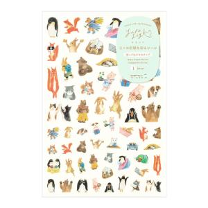 ミドリ（MIDORI）　ゆるログ　シール　1枚入　82677　動物柄 ハンズ｜hands-net