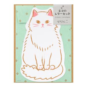 ミドリ（MIDORI）　レターセット　ダイカット　86924006　ネコ柄 ハンズ｜hands-net