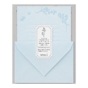 ミドリ（MIDORI）　レターセット　花色和紙　青A　86932006 ハンズ｜hands-net