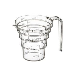 山崎実業　レイヤー　段々計量カップ　200ml　クリア ハンズ｜hands-net