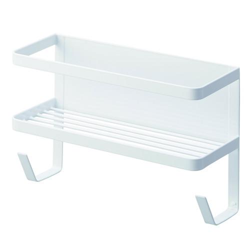 山崎実業　タワー（tower）　ホースホルダー付き洗濯機横マグネットラック　4768　ホワイト ハン...