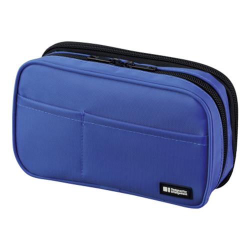 リヒトラブ（LIHIT　LAB.）　ペンケース　ブックタイプ　ダブル　A7555−108　ブルー ハ...