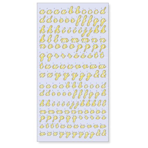 マインドウェイブ　文字コレクション　81145　ゴールド筆記体ABC ハンズ