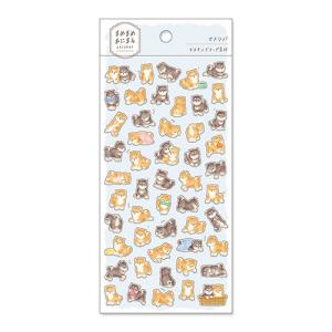 マインドウェイブ　まめまめあにまるステッカー　81226　マメシバ ハンズ｜hands-net