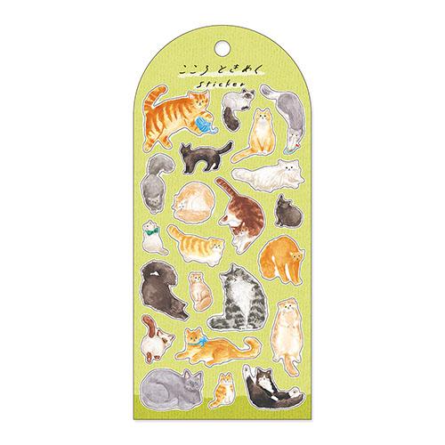 マインドウェイブ　こころときめくステッカー　82509　猫 ハンズ