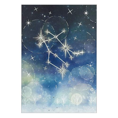 クローズ・ピン　12星座ラインストーンポストカード　双子座　PC16605 ハンズ