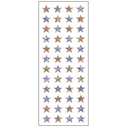 オクヤマ　グリッターシール　GH411　金銀スター4列 ハンズ