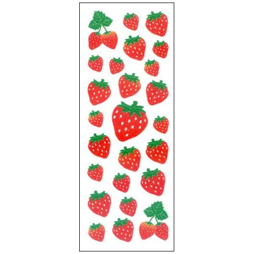 オクヤマ　ラメ入りシール　CR532　イチゴ ハンズ