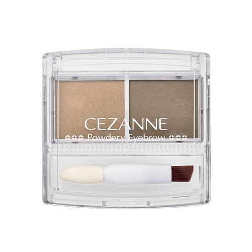セザンヌ（CEZANNE）　パウダリーアイブロウ　P2　ナチュラルブラウン ハンズ