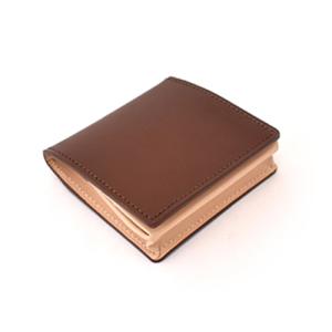 アルプスコードバン×ハンズ　日本製　BOX小銭入れ　75708　チョコ ハンズ｜hands-net