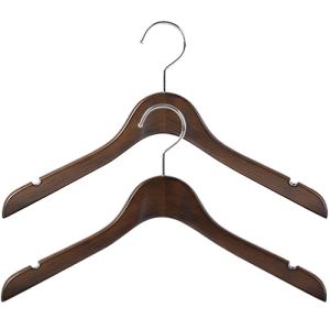 WARDROBE 女性用シャツハンガー ダークブラウン 2本組 ハンズの商品画像