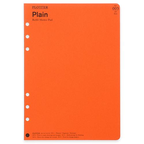 プロッター（PLOTTER）　リフィルメモパッド　無地　A5サイズ　77716414　80枚 ハンズ