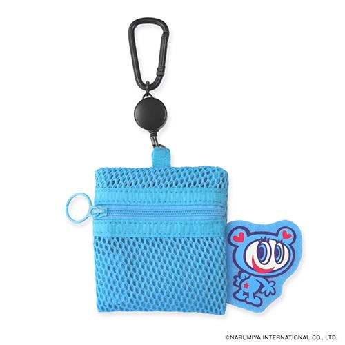 カルチュア・エンタテインメント　メッシュポーチ（リール付き）　エンジェルブルー　ナカムラくん ハンズ