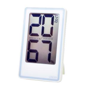 クレセル　でか文字デジタル温湿度計　CR−2000W　ホワイト│温度計・湿度計 ハンズ｜hands-net