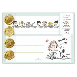 ホールマーク（Hallmark）　レターセット　スヌーピー　Life　with　Snoopy　and　Friends　830854　グリーン ハンズ｜hands-net