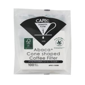 カフェック（CAFEC）　アバカプラス　円すいフィルター　APC1−100　ホワイト　1杯用　100枚 ハンズ