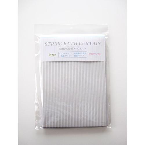 MTK　フレッシュストライプ　バスカーテン　ホワイト ハンズ