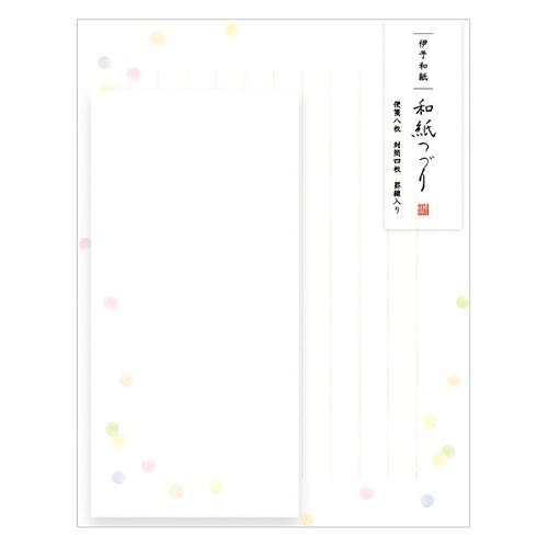 チキュウグリーティングス　和紙レターセット　水玉　L500−40 ハンズ