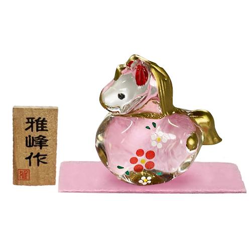 【正月用品】　雅峰　ビードロ錦彩福午　N31 ハンズ