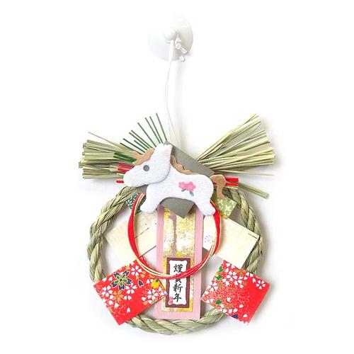 【正月用品】マルモ　ミニ干支桃花飾り　417 ハンズ