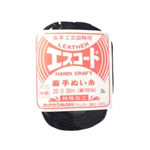 中西　エスコード　麻手ぬい糸　中細　20/3　30m　黒 ハンズ｜hands-net