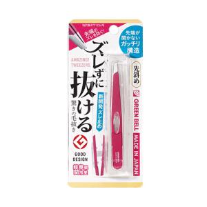 グリーンベル　ズレずに抜ける驚きの毛抜き　先斜め　GT−231　ローズ ハンズ｜hands-net