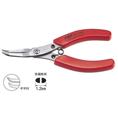 TOP　ニードルノーズベントプライヤー　NN−100B ハンズ
