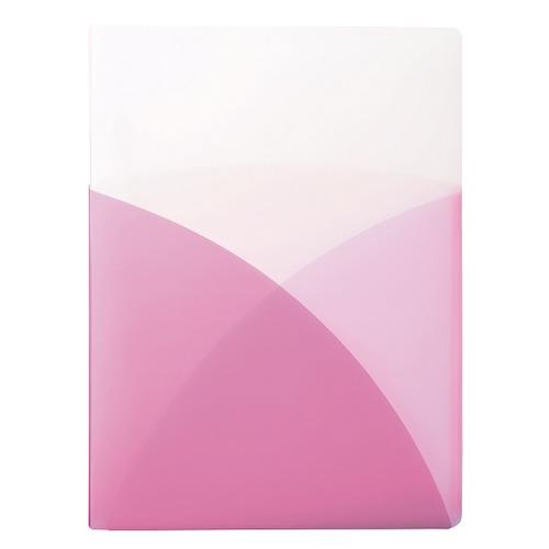 プラス（PLUS）　Pasty　2穴ワンタッチスライドファイル　ラズベリーピンク ハンズ