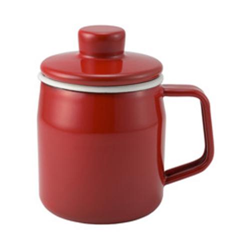 富士ホーロー（FUJIHORO）　フィルトミニオイルポット　0.35L　レッド ハンズ