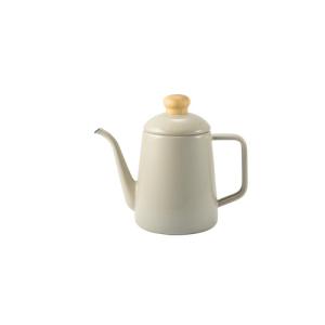 富士ホーロー（FUJIHORO）　コットンプラスシリーズ　　ドリップポット　1.0L　グレージュ ハンズ｜hands-net
