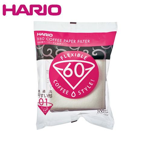 ハリオ（HARIO）　V60用ペーパーフィルター　01W　100枚入│コーヒー用品・茶器　コーヒード...