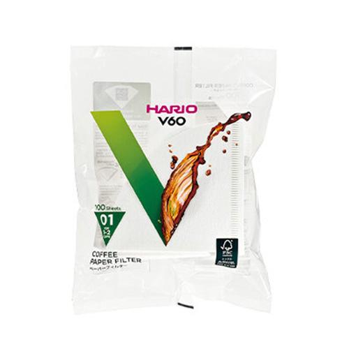 ハリオ（HARIO）　V60用ペーパーフィルター　01W　100枚入│コーヒー用品・茶器　コーヒード...