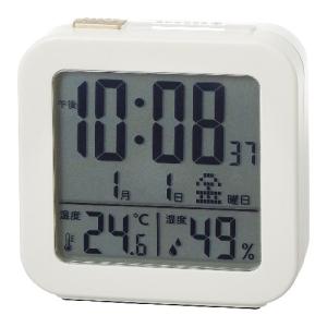クレファー（CREPHA）　プラスデコ　センサー付き　電波デジタルクロック　IAC5667IV　アイボリー ハンズ｜hands-net