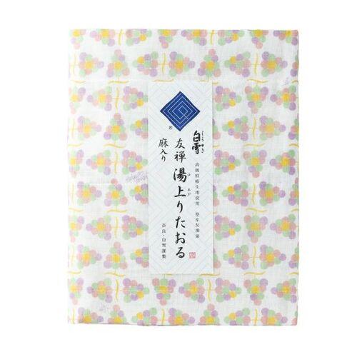 白雪　白雪友禅湯上りたおる　葡萄 ハンズ
