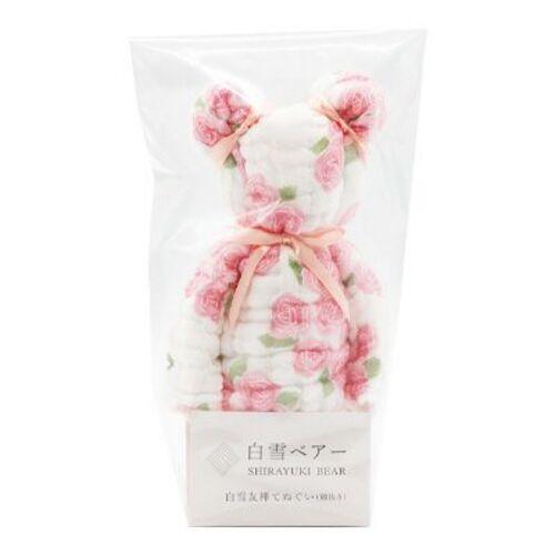 白雪　白雪ベアー（友禅てぬぐい）　薔薇/ピンク ハンズ