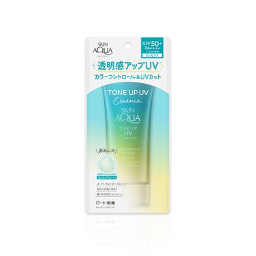 ロート製薬　スキンアクア（SKIN　AQUA）　トーンアップUVエッセンス　ミントグリーン　80g ...